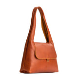 Sienna Medium | Slouchy triangle shaped shoulder bag with a flap