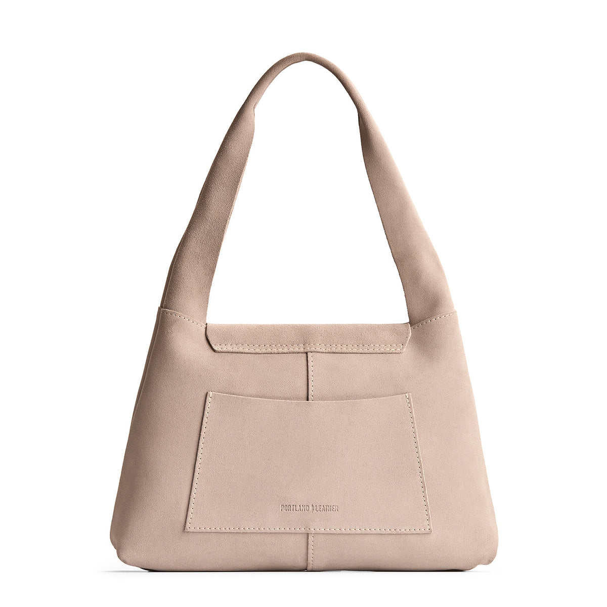 Taupe*Medium | Slouchy triangle shaped shoulder bag with a flap