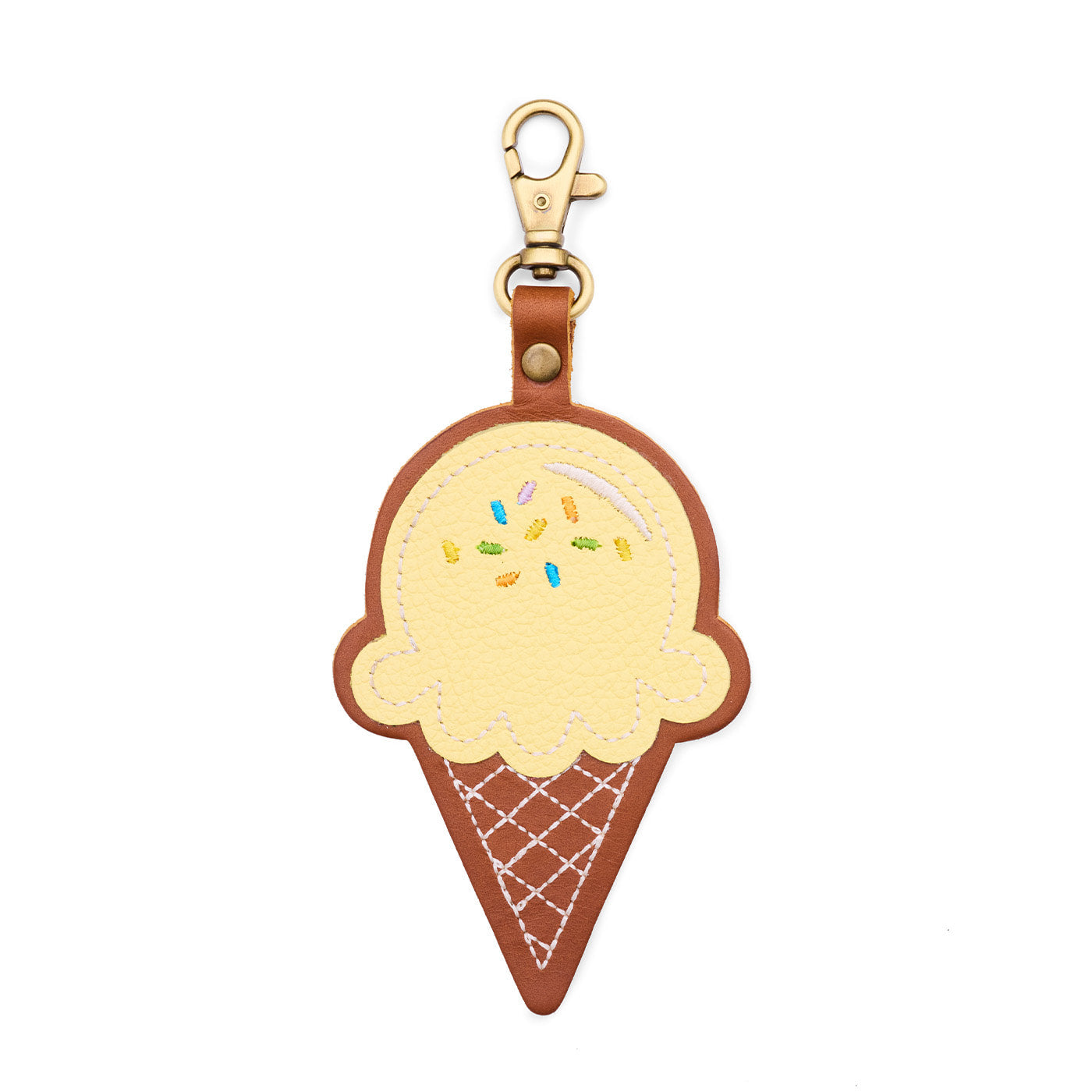 Butter Bliss | Ice Cream Shaped Keychain with swivel clasp