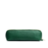 Bacalar | Leather pouch with curved seams and top zipper