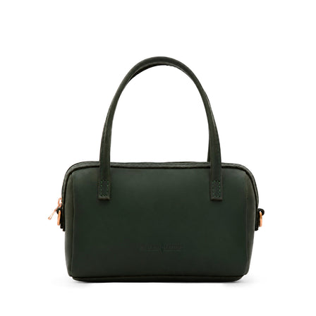 Evergreen*Large | Mini duffle shaped handbag with crossbody strap