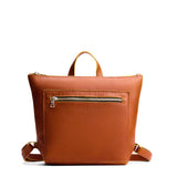 Sienna Small | Square slim leather tote backpack