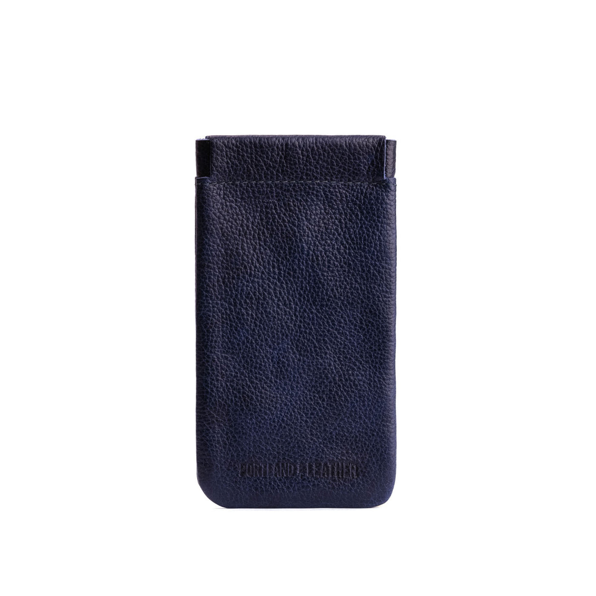 Cobalt | Leather glasses case with hidden metal spring closure