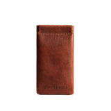 Nutmeg | Leather glasses case with hidden metal spring closure