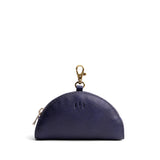 Cobalt | Small half-moon shaped keychain pouch with zipper closure