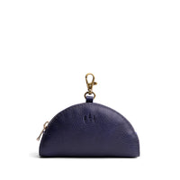Cobalt | Small half-moon shaped keychain pouch with zipper closure