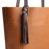 Coldbrew Jumbo | Fringed leather tassel with leather loop
