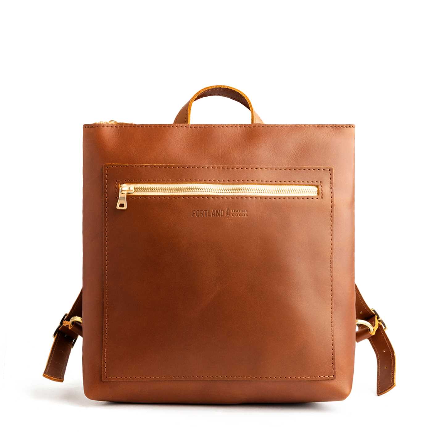 Honey*Large  | Square slim leather tote backpack