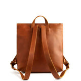 All Color: Honey Large | Square slim leather tote backpack