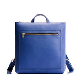 Molino Blue Large | Square slim leather tote backpack