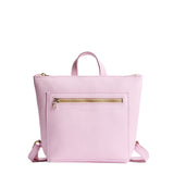 Pinkaboo Small | Square slim leather tote backpack
