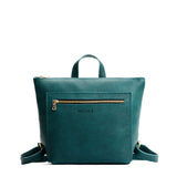 Sea Glass Small | Small square slim leather tote backpack