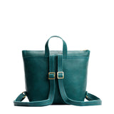 Sea Glass Small | Small square slim leather tote backpack