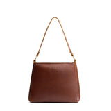 Asheville Small | Triangular shoulder bag with antiqued brass finished hardware
