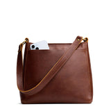 Asheville Small | Triangular shoulder bag with antiqued brass finished hardware