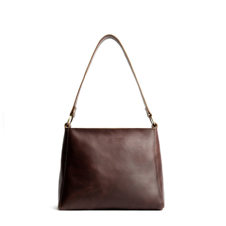 Grizzly*Large | Large triangular shoulder bag with antiqued brass finished hardware