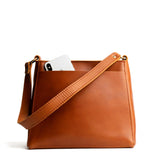 Honey Small | Triangular shoulder bag with antiqued brass finished hardware