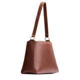 Asheville Large | Large triangular shoulder bag with antiqued brass finished hardware