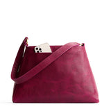 Orchid Large | Large triangular shoulder bag with antiqued brass finished hardware
