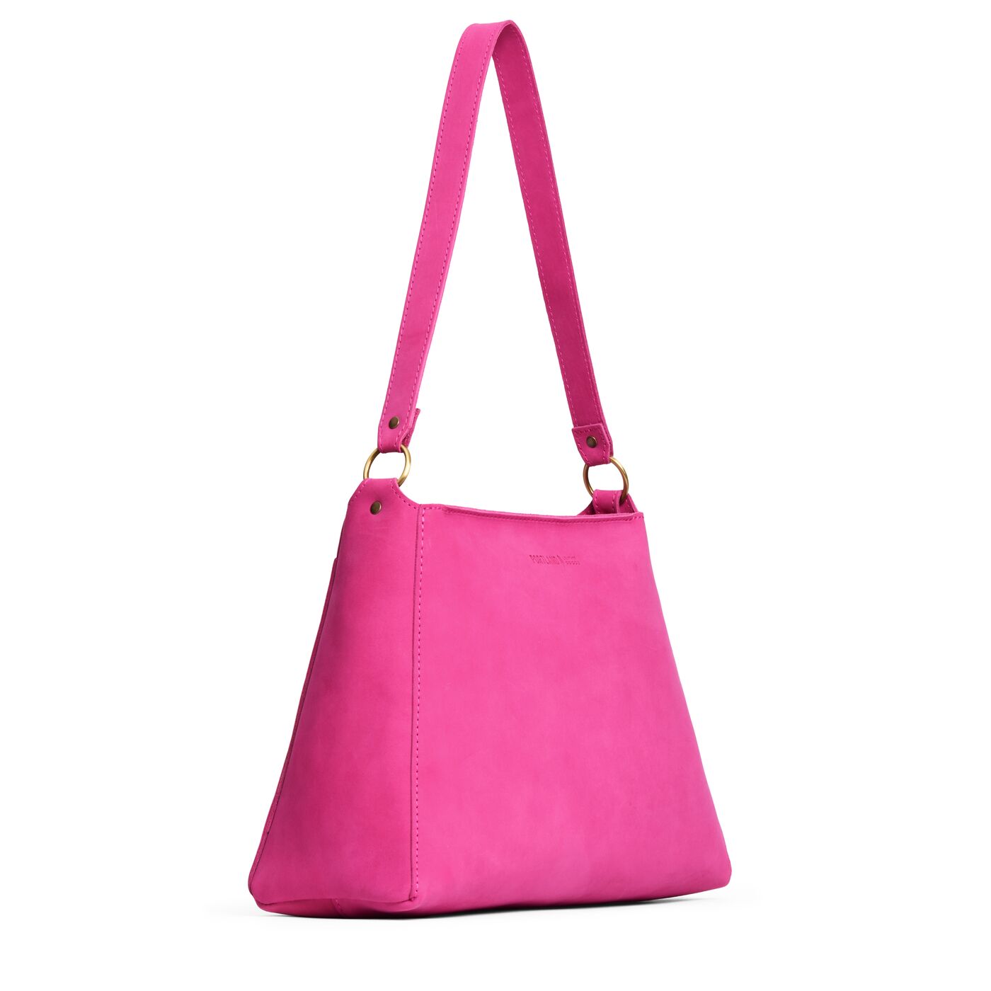 Royalty*Large | Large triangular shoulder bag with antiqued brass finished hardware