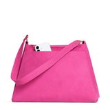 Royalty Large | Large triangular shoulder bag with antiqued brass finished hardware