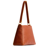Sienna Large | Large triangular shoulder bag with antiqued brass finished hardware