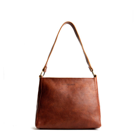 Nutmeg*Large | Large triangular shoulder bag with antiqued brass finished hardware