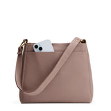 Sparrow Small | Triangular shoulder bag with antiqued brass finished hardware