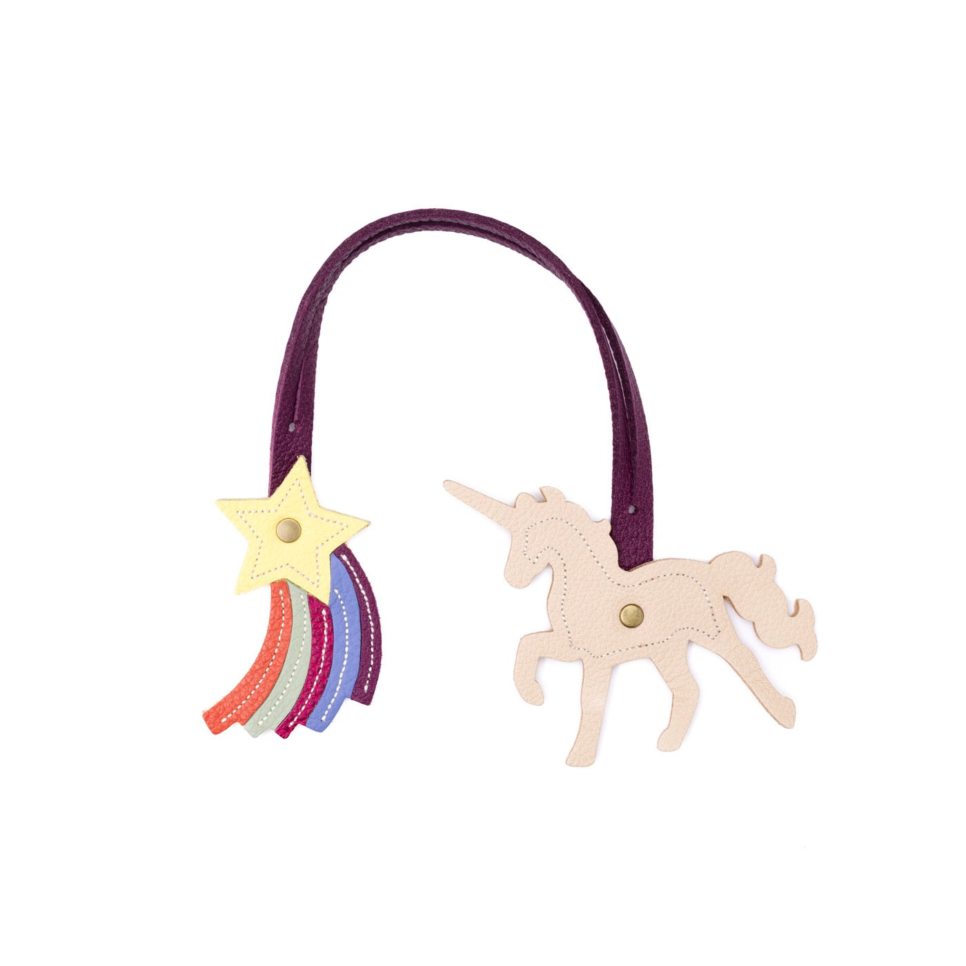 Pebbled Bone | Unicorn and Shooting star duel ended tassel 