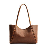Asheville Medium | Wide tote with leather straps and snap closure