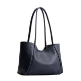 Night Owl Medium | Wide tote with leather straps and snap closure