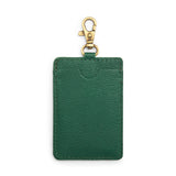 Bacalar | A leather card holder with a swivel lobster clasp on a white background