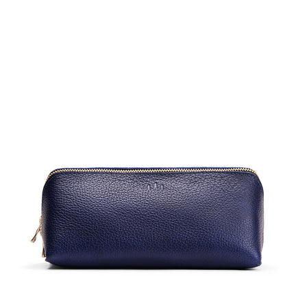 Cobalt | Triangular shaped pouch with extra long zipper