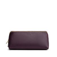 Plum | Triangular shaped pouch with extra long zipper