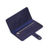 Cobalt | Leather wallet with snap closure