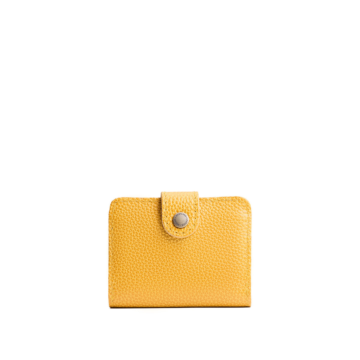 Sunshine | Small leather wallet with snap closure