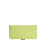 Shadow Lime | Leather wallet with snap closure