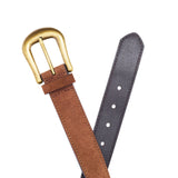 Acorn| Front and back of women's Savannah leather belt