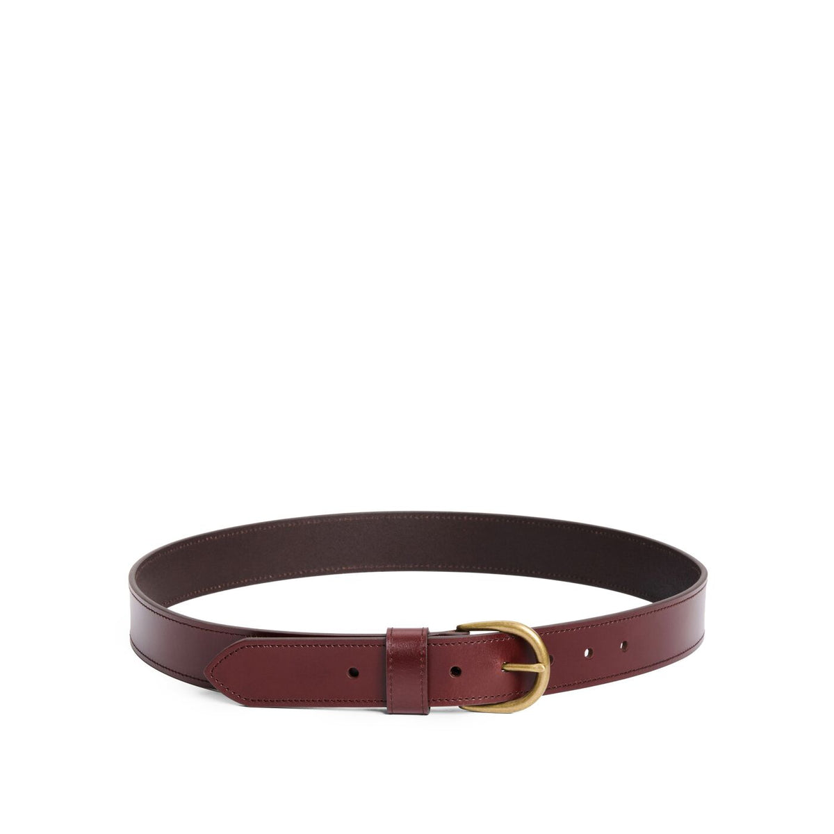Pecan | Women's wide loop leather belt