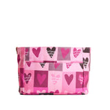 Sugar Rush Zipper Small | Heart printed canvas organizer with pockets