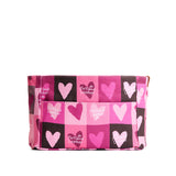 Sugar Rush Zipper Small | Heart printed canvas organizer with pockets