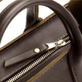 Grizzly ANY Zipper | Petite tote purse with structured leather handles and crossbody strap