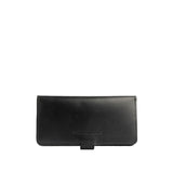Black | Back of closed leather wallet