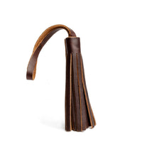 Grizzly*Large | Fringed leather tassel with leather loop