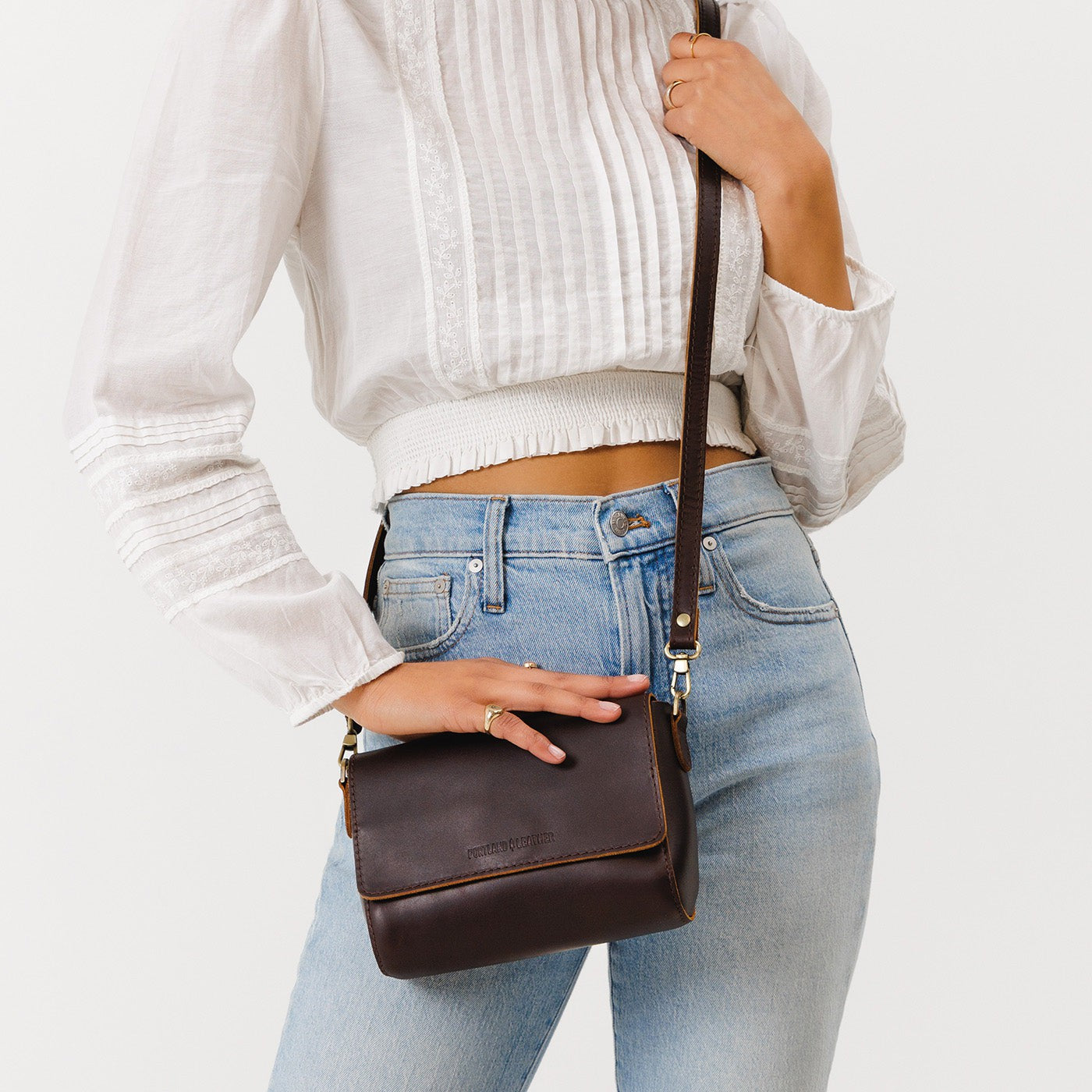 Grizzly*Mini | Small Leather Crossbody Bag with Magnetic Messenger Bag Closure