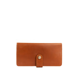 Honey | Leather wallet with snap closed