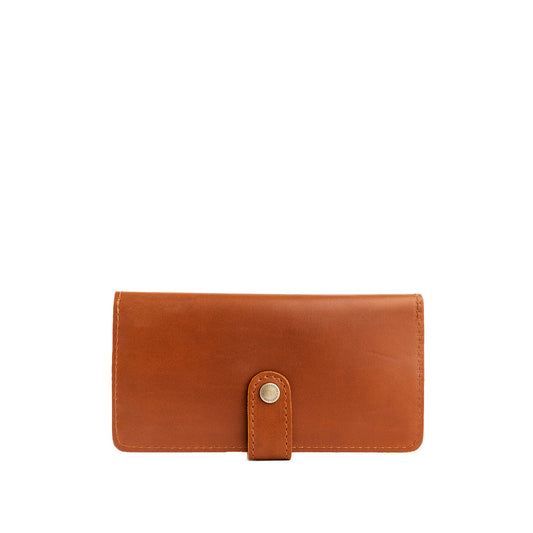 Honey | Leather wallet with snap closed