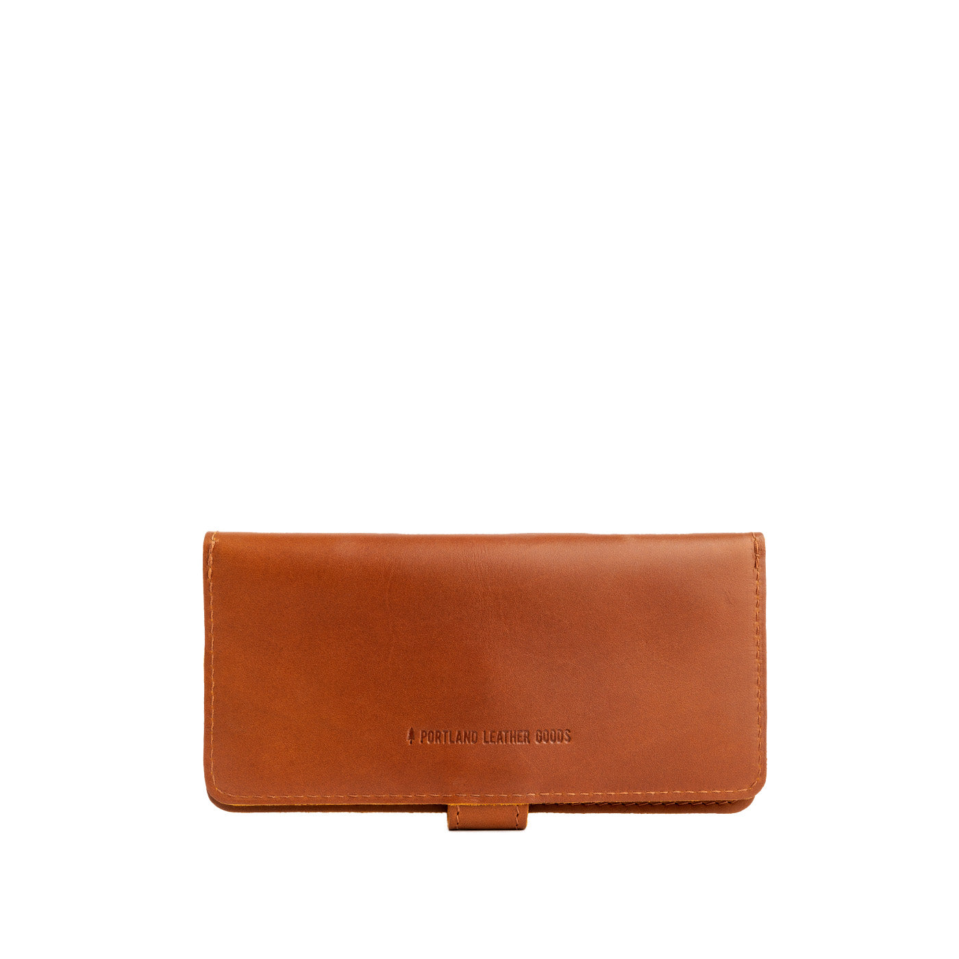 Honey | Back of closed leather wallet